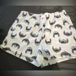 Disney Stitch Drawstring Sweat Shorts Women’s White Size X-Large